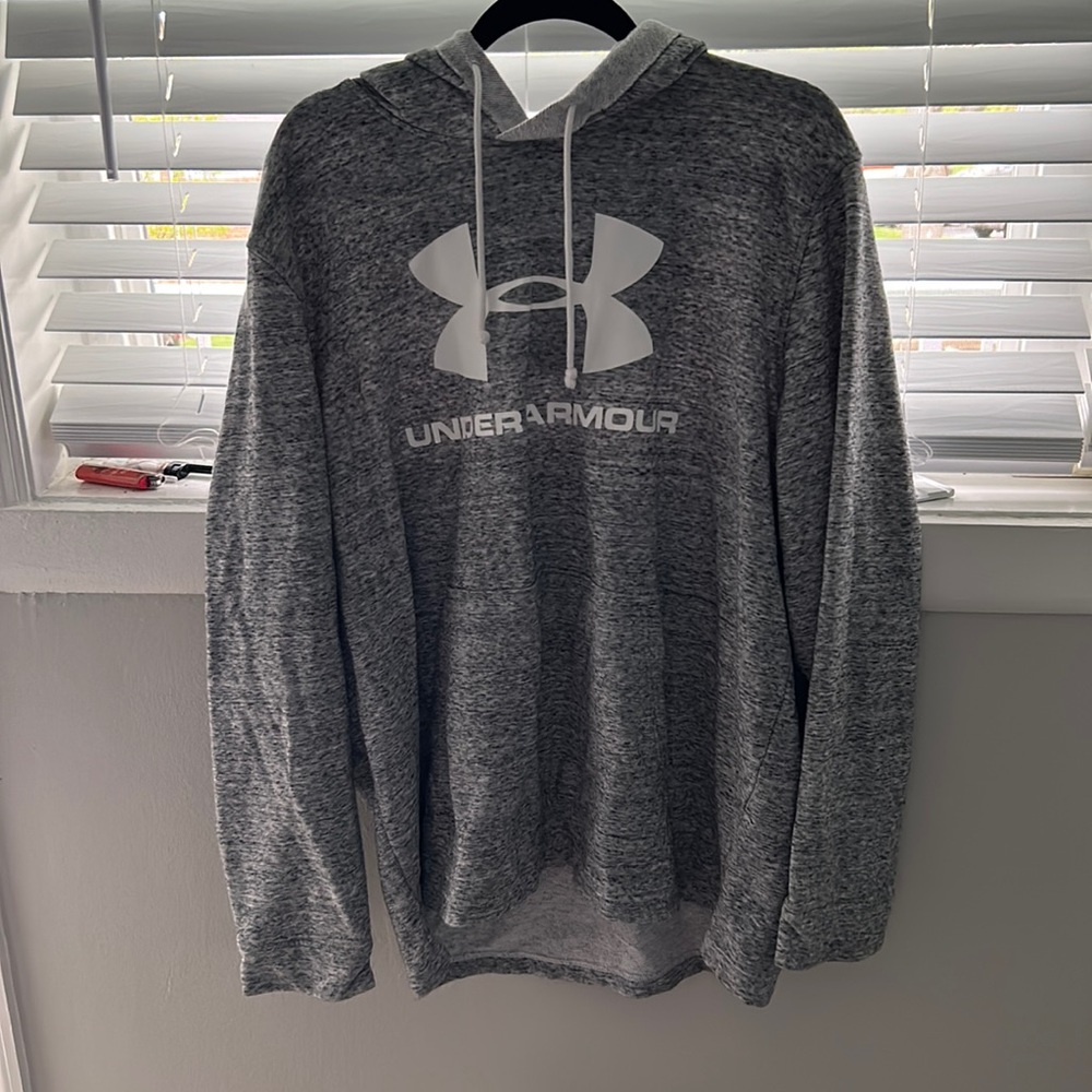 Under armor sweatshirt, 2X, grey and white blend